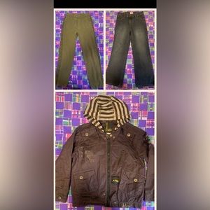 Children Place jeans, Gap pants, Luobiya lightweight jacket, set  boys clothing